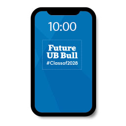 Future UB Bull Class of 2027 with blue background