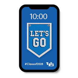 Blue background with a Let's Go banner